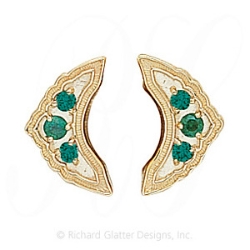 GS047-2 E - 14 Karat Gold Emerald Slide 